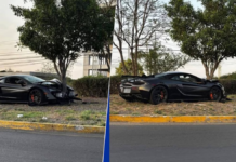 ‘It was just the paint’: Luxury McLaren abandoned after crashing into a tree in Querétaro